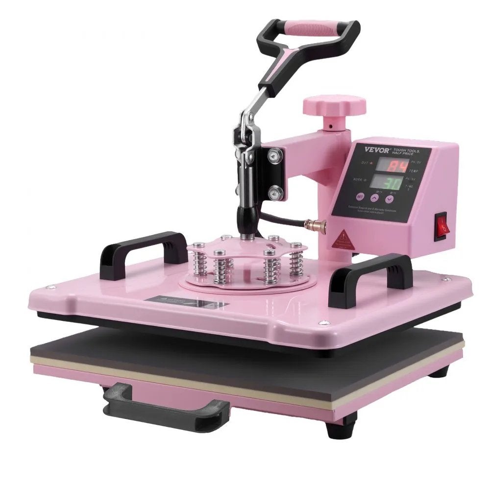 Vevor Hittepers 8-in-1 Roze - Multifunctionele Transferpers, Roze, Overige thema's, Nieuw, Machine