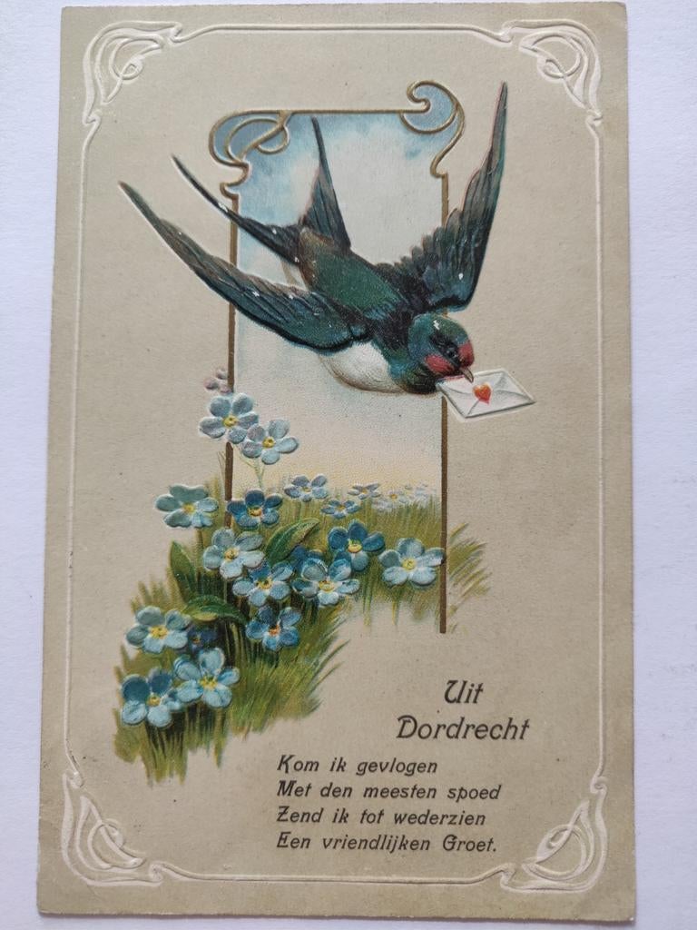 X1104 Dordt 1907 naar Spijkenisse, Ophalen of Verzenden, Voor 1920, Noord-Holland