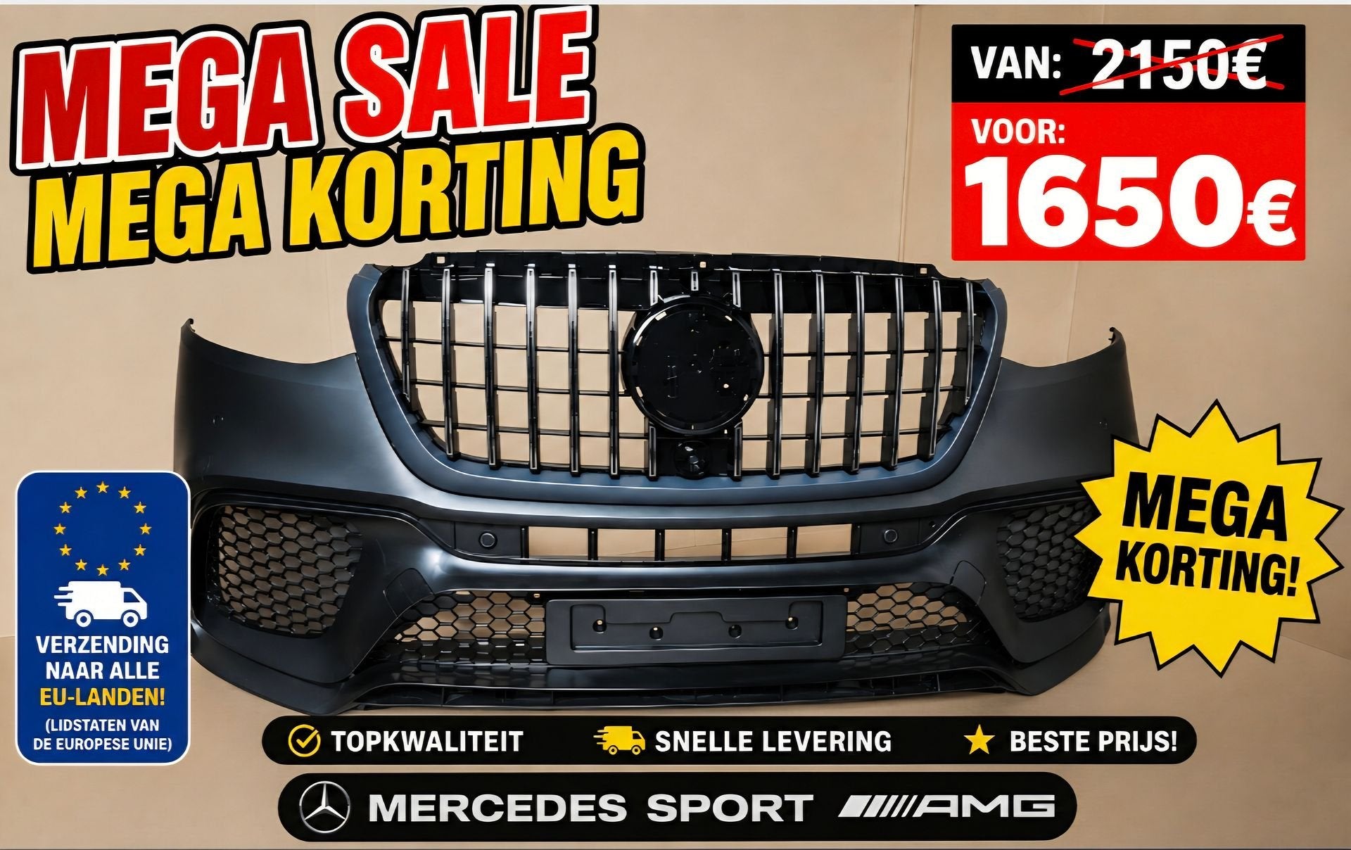Bumper W907 AMG SPORT MERCEDES SPRINTER 2019-2024 VOORBUMPER, -, Voor, Nieuw, Ophalen of Verzenden