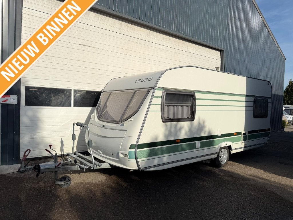 Chateau Calista CT 470 UE + mover + voortent, Chateau, Fietsenrek, Rondzit, Bedrijf