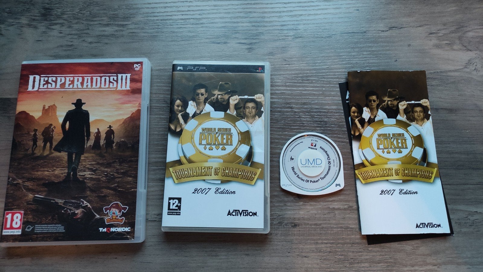 World Tour poker 2007 edition psp en gratis desperados 3 pc, 1 speler, Ophalen of Verzenden, Zo goed als nieuw, Vanaf 3 jaar