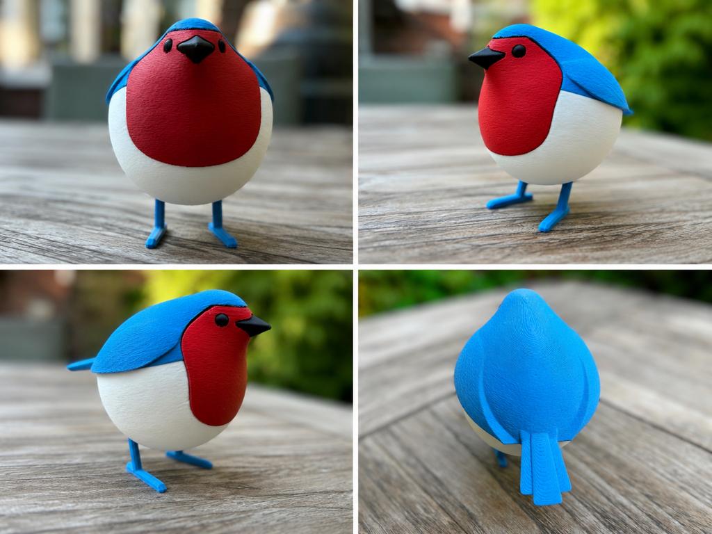 3D geprint Roodborstje - Diverse kleuren leverbaar, Ophalen of Verzenden, Nieuw, Groter dan 1:35, Figuur of Figuren