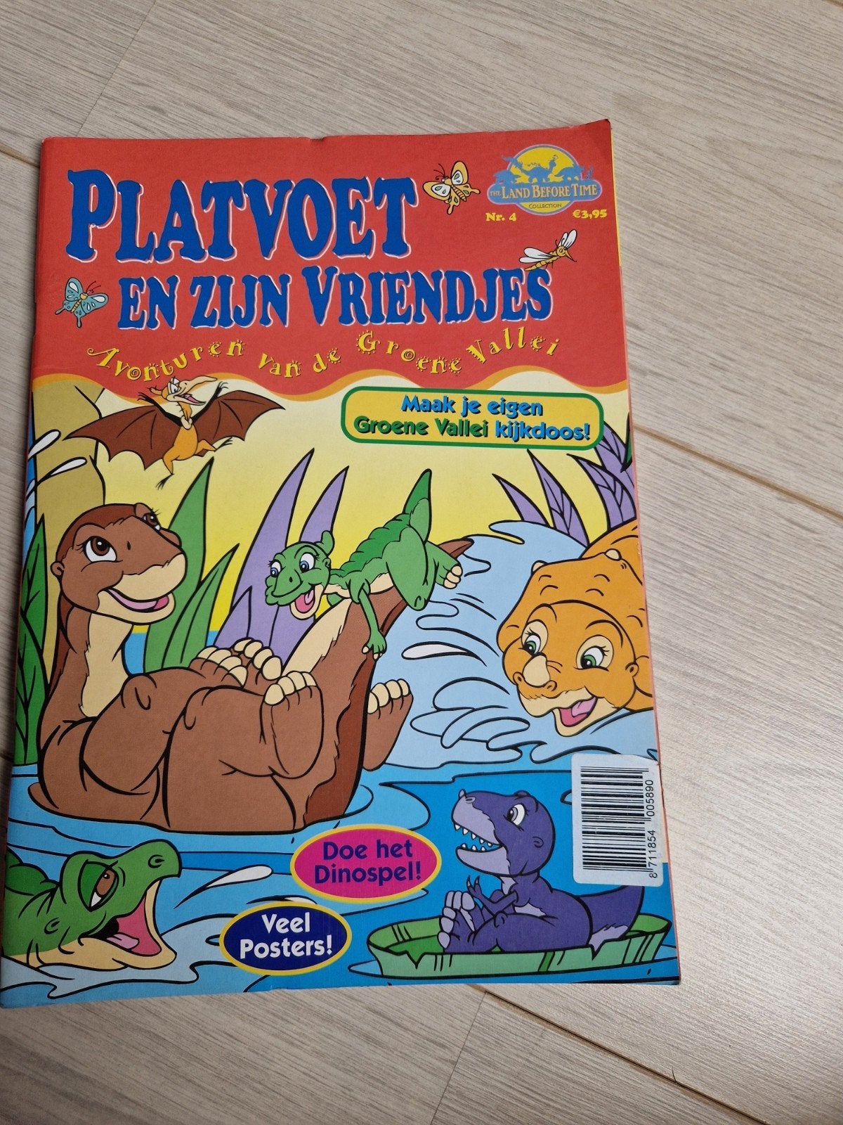 platvoet en zijn vriendjes boek poster kijkdoos don bluth, Ophalen of Verzenden