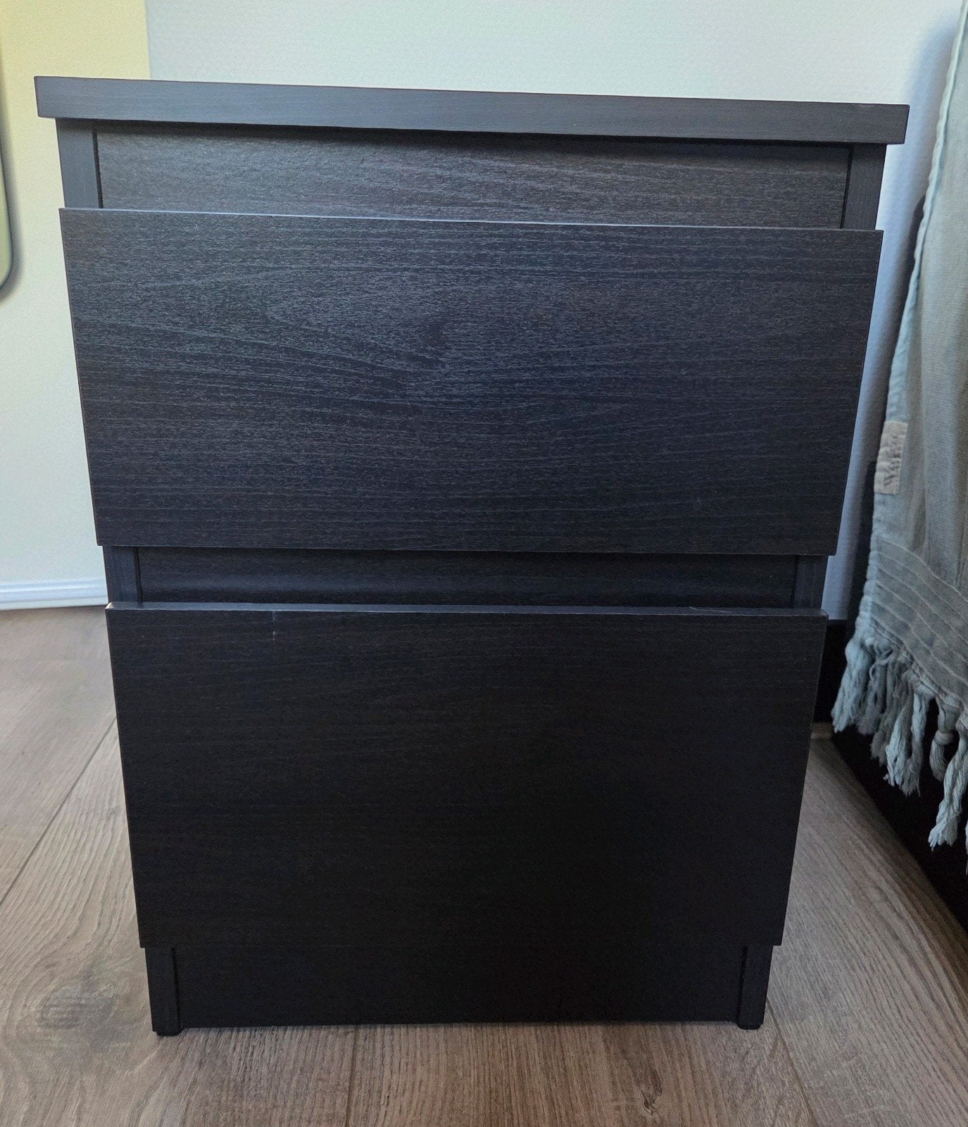 IKEA MALM Ladekast 2 lades, zwartbruin, Als nieuw, Ophalen, Minder dan 45 cm, 55 tot 70 cm, Zo goed als nieuw