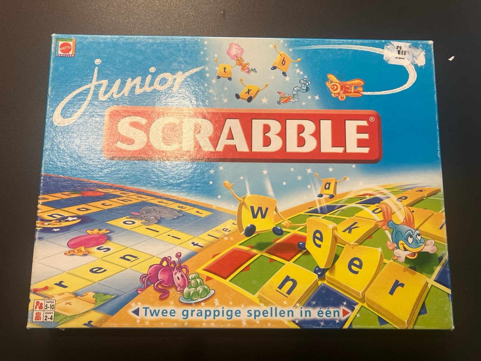 Junior Scrabble - Twee spellen in één!, Een of twee spelers, Ophalen of Verzenden, Gebruikt