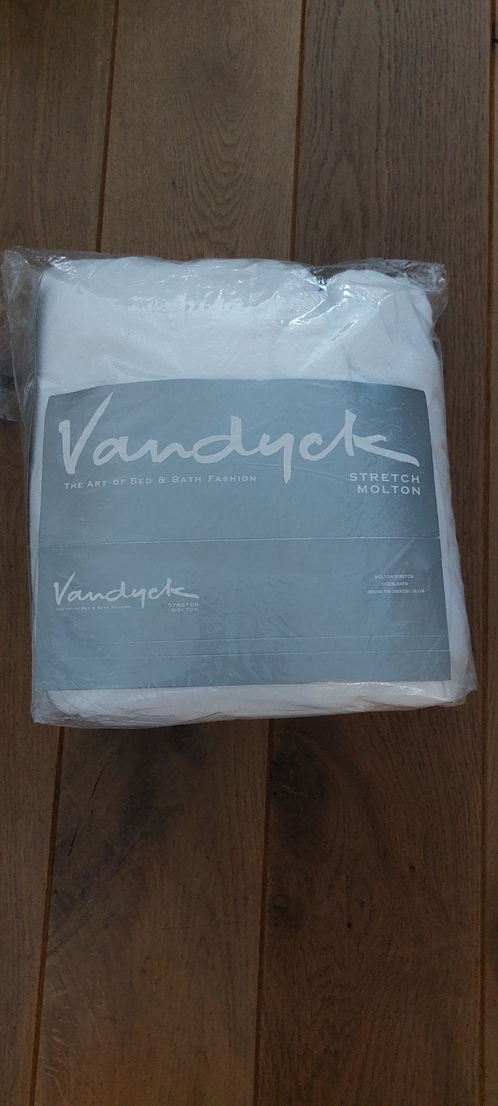 NIEUW Vandijck molton stretch 100% katoen lits-jumeaux wit, Vandyck, Katoen, Ophalen of Verzenden, Wit