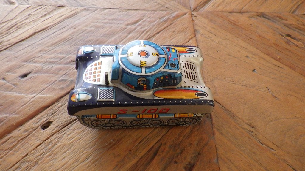 mooie oude retro blikken speelgoed tank, Ophalen of Verzenden, Overige typen