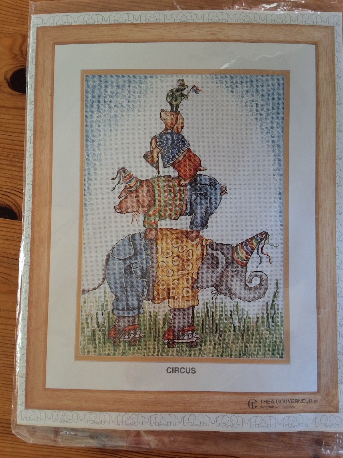 Borduurpakket circus, Ophalen of Verzenden, Nieuw, Handborduren, Borduurpakket