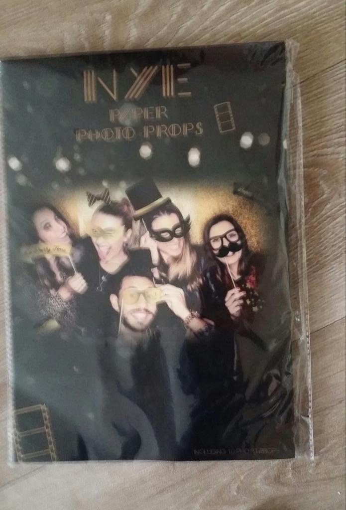 NYE Paper Photo Props - Feestelijke Fotobooth Accessoires, Ophalen of Verzenden, Nieuw, Feestartikel, Overige