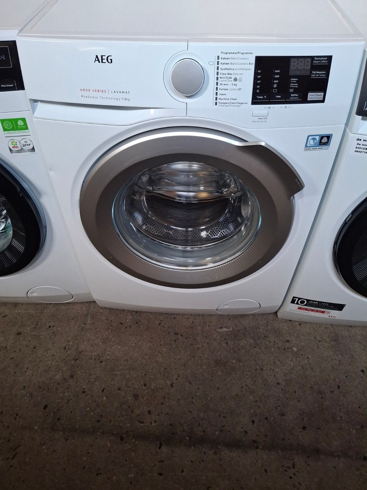AEG 6000 SERIES LAVAMAT ProSense Technology 8kg, Ophalen of Verzenden, Zo goed als nieuw, Voorlader, Energieklasse A of zuiniger