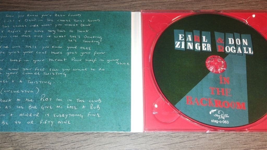 Earl Zinger & Don Rogall ‎- In The Backroom, Ophalen of Verzenden, Zo goed als nieuw, Jazz