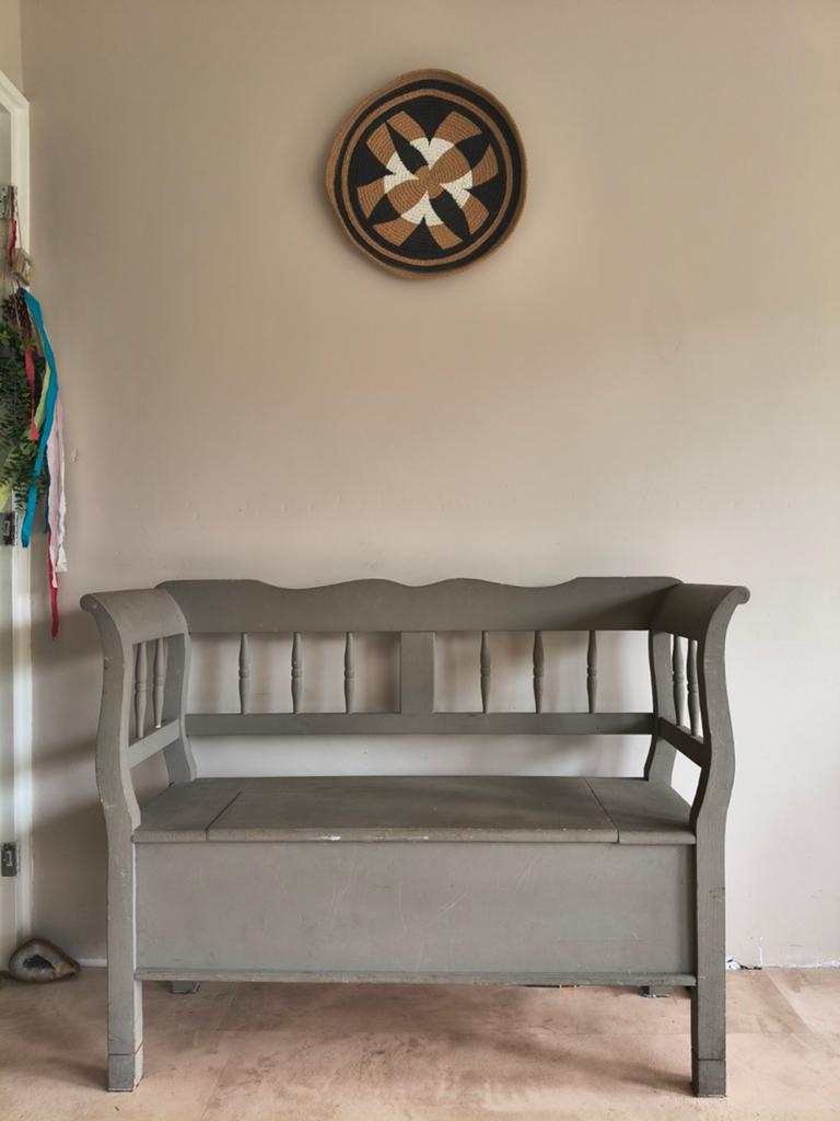Super leuke eetbank, Ophalen of Verzenden, 25 tot 50 cm, Rechthoekig