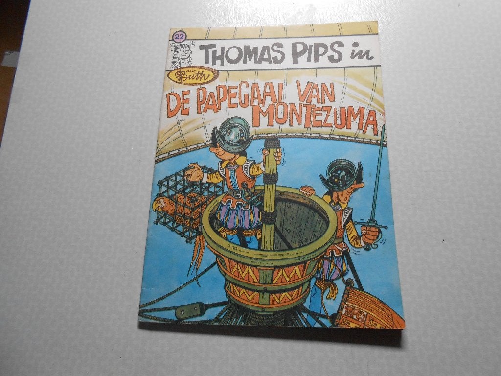 Thomas pips 22 De papegaai van Montezuma 1973 1 ste druk., Eén stripboek, Ophalen of Verzenden, Zo goed als nieuw, Buth