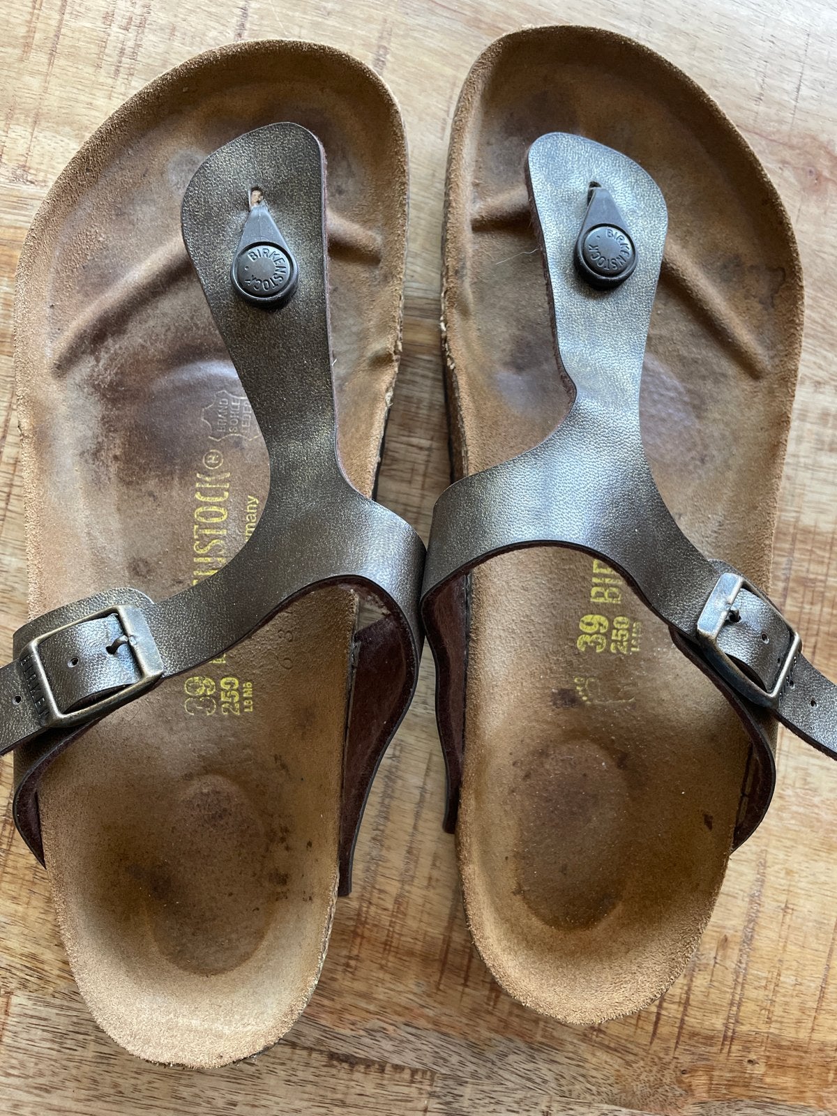 Birkenstock Gizeh sandalen maat 39, Ophalen of Verzenden, Gedragen, Bruin, Sandalen of Muiltjes