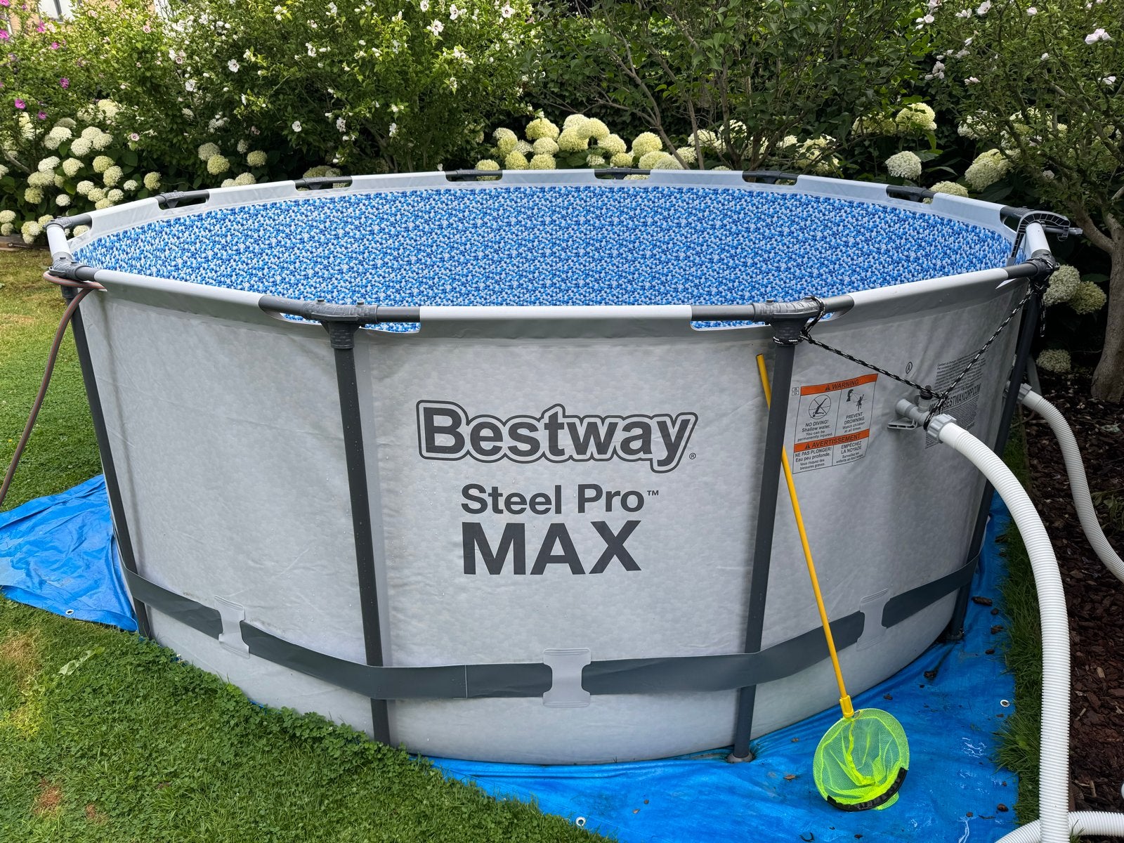 Bestway Steel Pro MAX zwembad 3,66 x 1,22, Tuin en Terras, Gebruikt, Rond, 300 cm of meer, Opzetzwembad