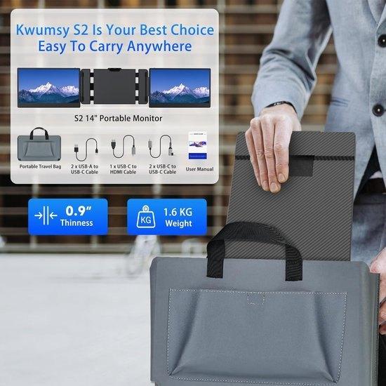 Draagbare Monitor – Portable Scherm – Extern Display, Corvance B.V., Verzenden, Nieuw, Corvancebol@gmail.com