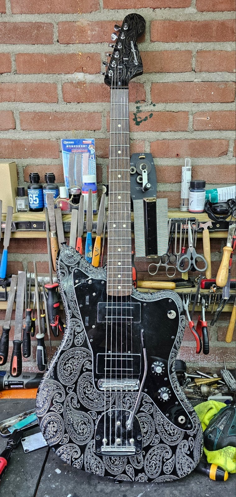 4Seasons Pickups Jazzmaster - Uniek Paisley Design, Muziek en Instrumenten, Snaarinstrumenten | Gitaren | Elektrisch, Ophalen of Verzenden