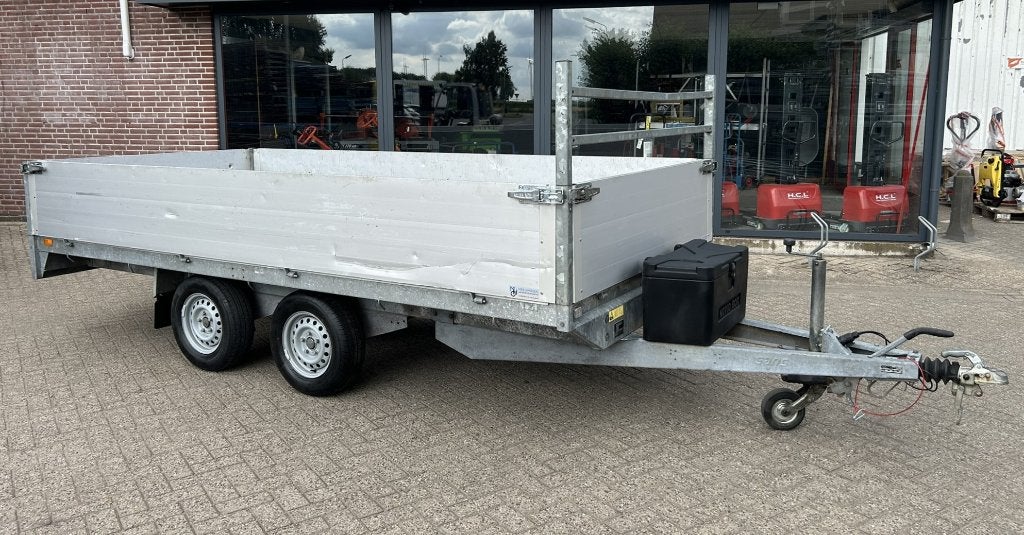 Saris plateauwagen + 50CM aluminium borden 400x180CM 2700KG, Ophalen, Gebruikt