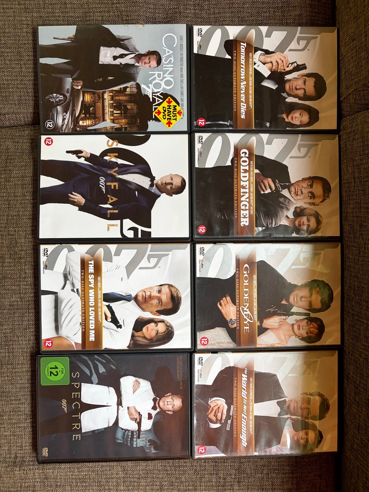 James Bond DVD Collectie - 8 Films, Cd's en Dvd's, Nederlands, Actie, Ophalen of Verzenden, Zo goed als nieuw