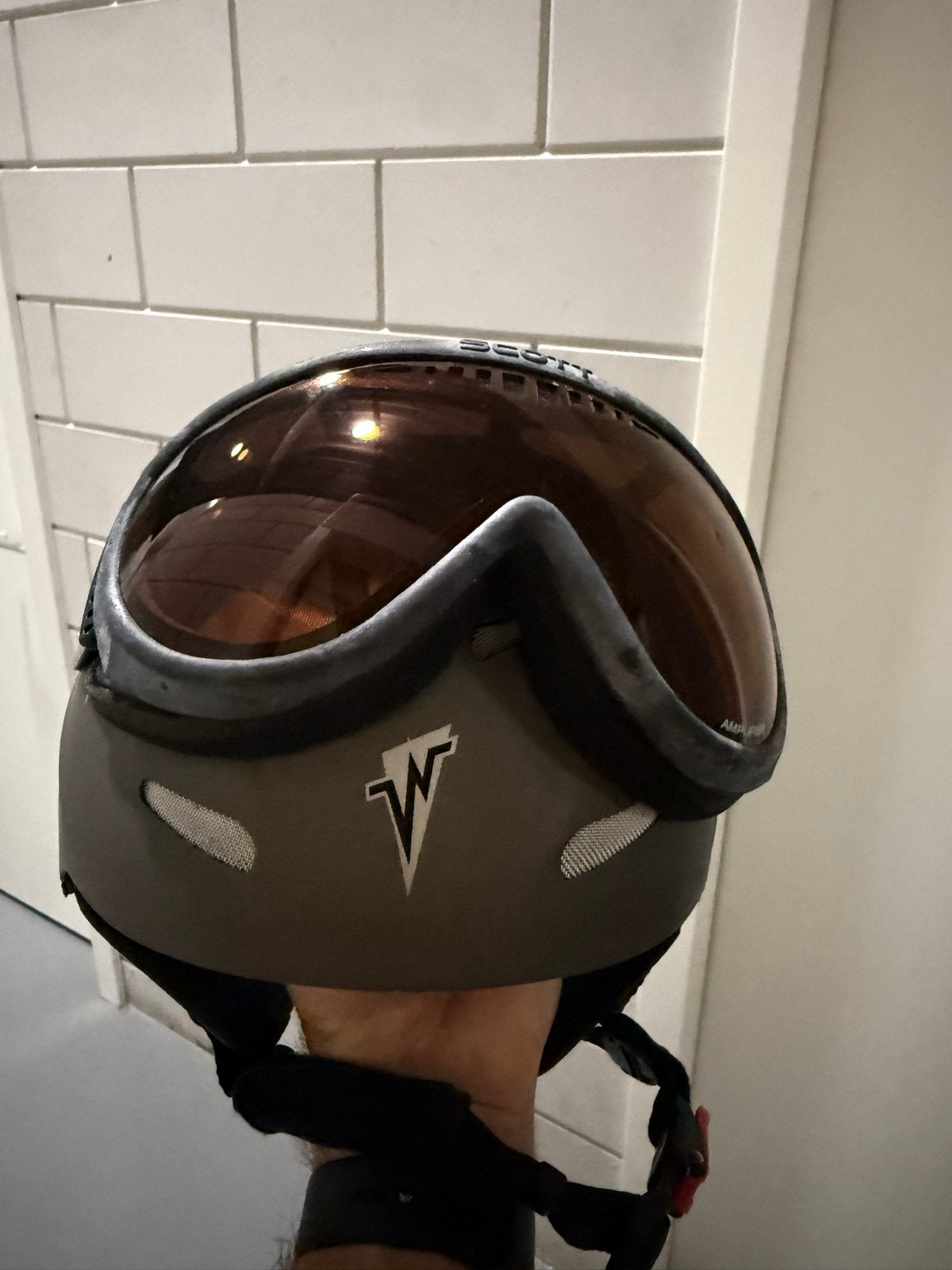 Scott skihelm met skibril - Maat M (58 cm), Overige merken, Gebruikt, Overige typen, Ophalen of Verzenden