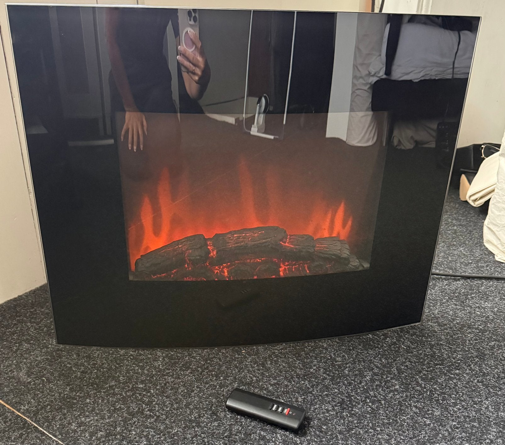Eurom Siena elektrische sfeerhaard 1800W + afstandsbediening, Ophalen, Zo goed als nieuw, Vrijstaande haard, Elektrische haard