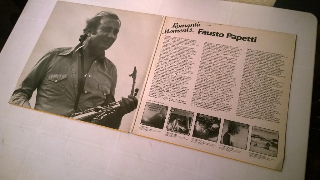 Fausto papetti ‎– romantic moments, Cd's en Dvd's, Vinyl | Pop, Ophalen, Gebruikt, 12 inch