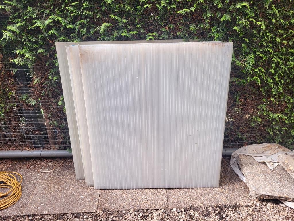 Polycarbonaat platen 94 x 105 cm, Ophalen, Gebruikt, Overige materialen, Minder dan 20 mm