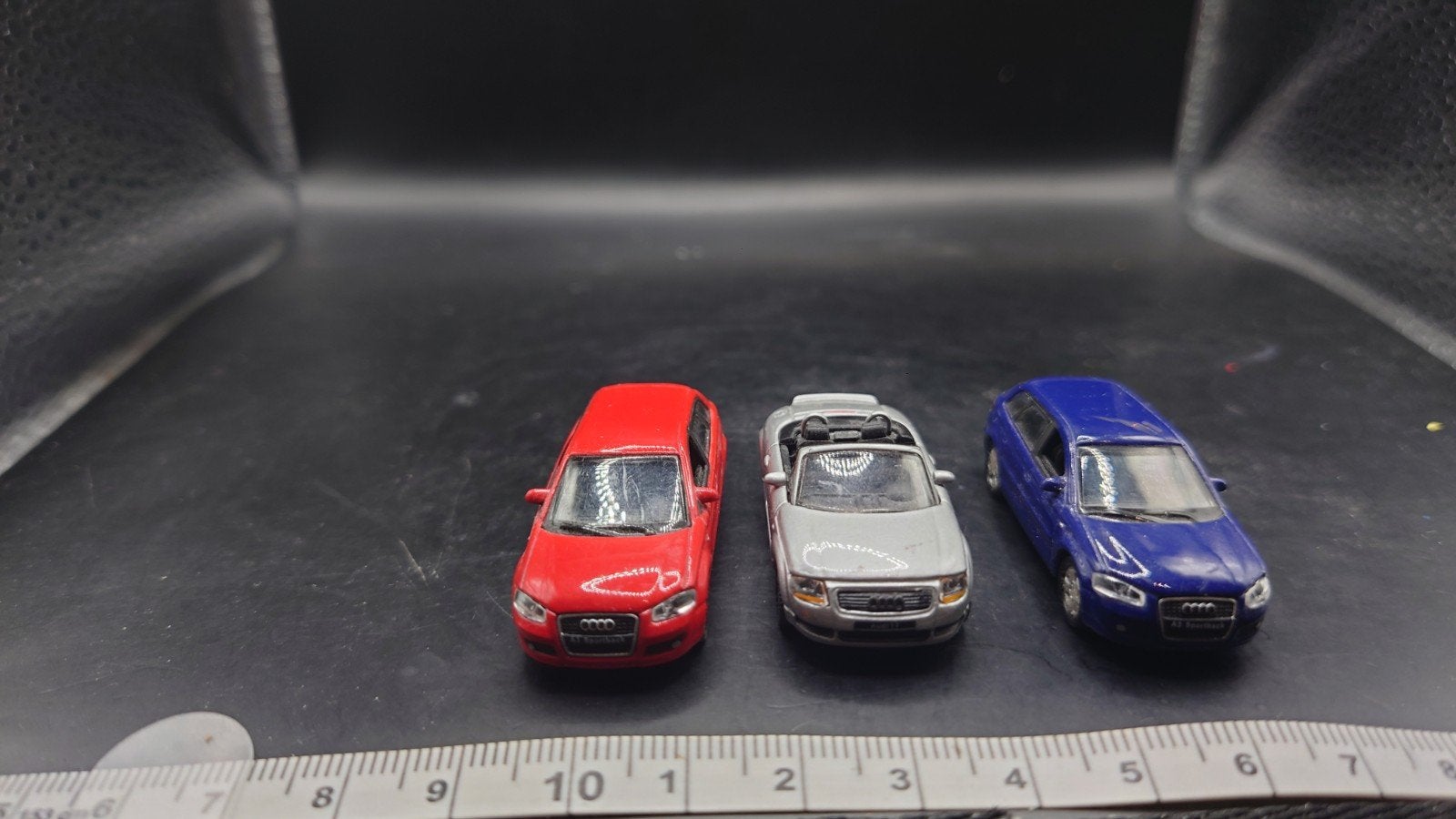 Welly 1:87 3 x Audi modelauto's, Ophalen of Verzenden, Gebruikt, Auto, Overige merken