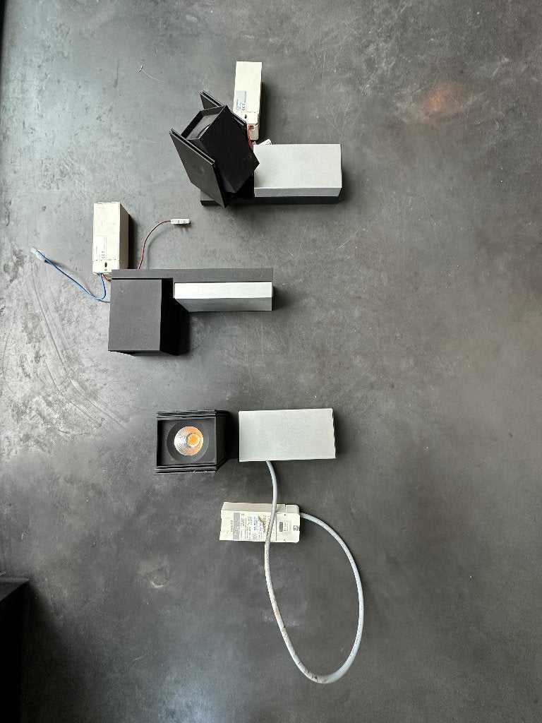 Modular Rektor high-end LED spots black alu 3x € 250,-, Ophalen of Verzenden, Zo goed als nieuw, Metaal, Inclusief lichtbron