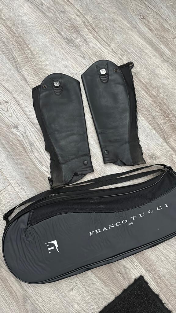 Prachtige (mini) chaps van Tucci Italy, Ophalen of Verzenden, Zo goed als nieuw, Dressuur, Schoeisel