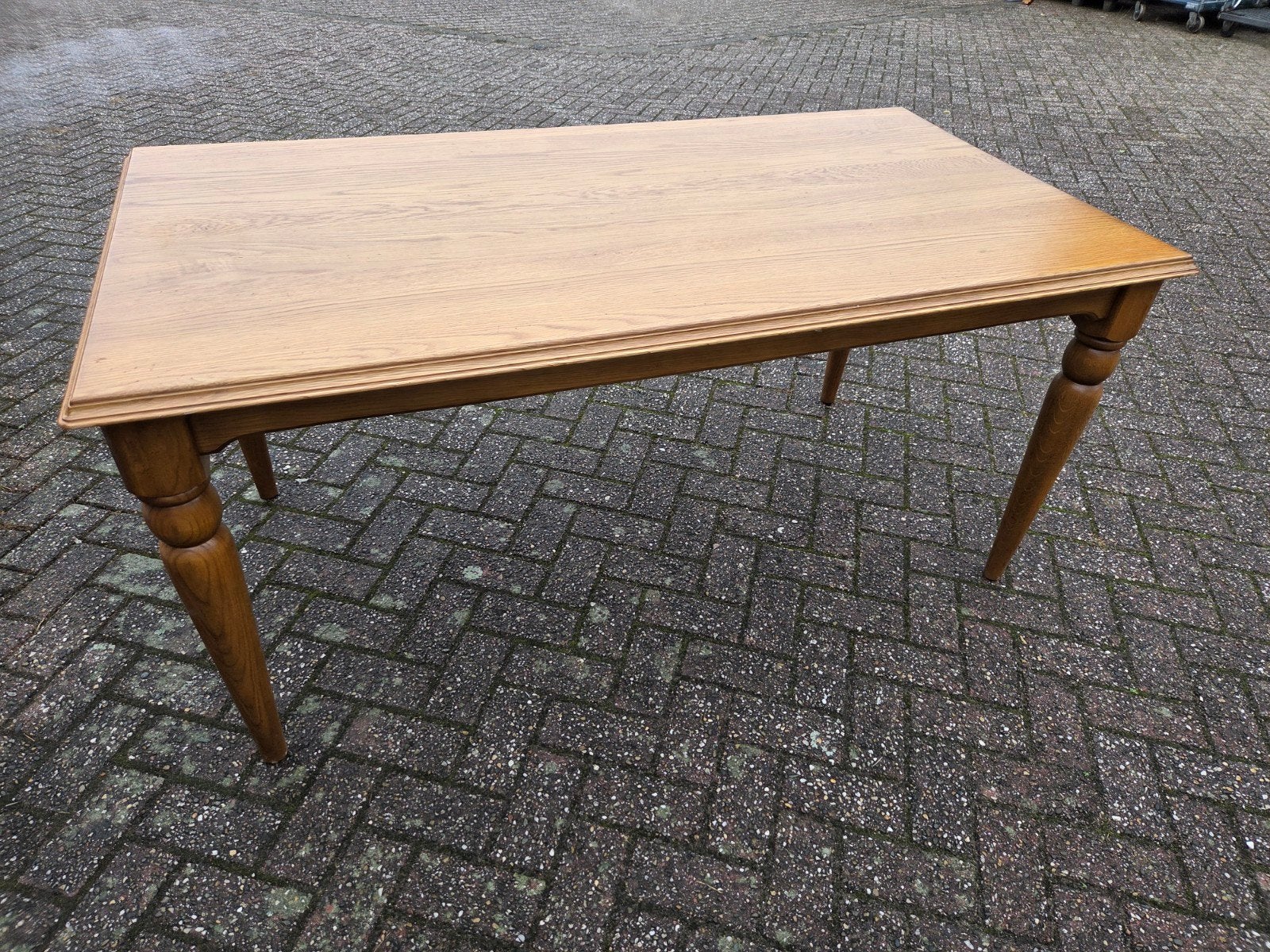 Cardiff  eikenhout tafel ( blank antiek oud ) bezorgen mogel, Huis en Inrichting, Ophalen of Verzenden