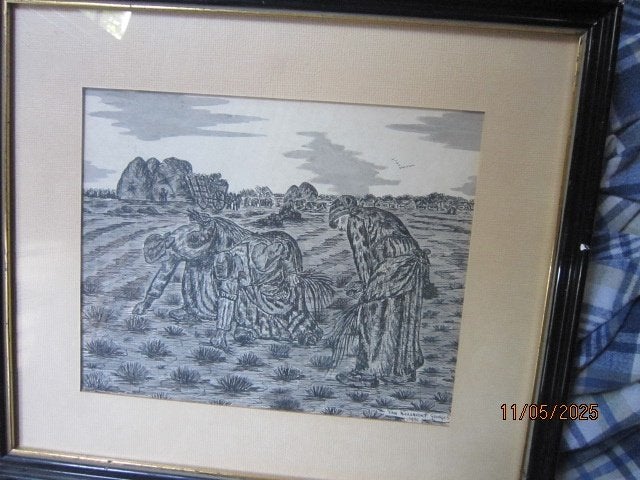 George Kersavont, 2 tekeningen naar Franc Milot, Ophalen, Tekening