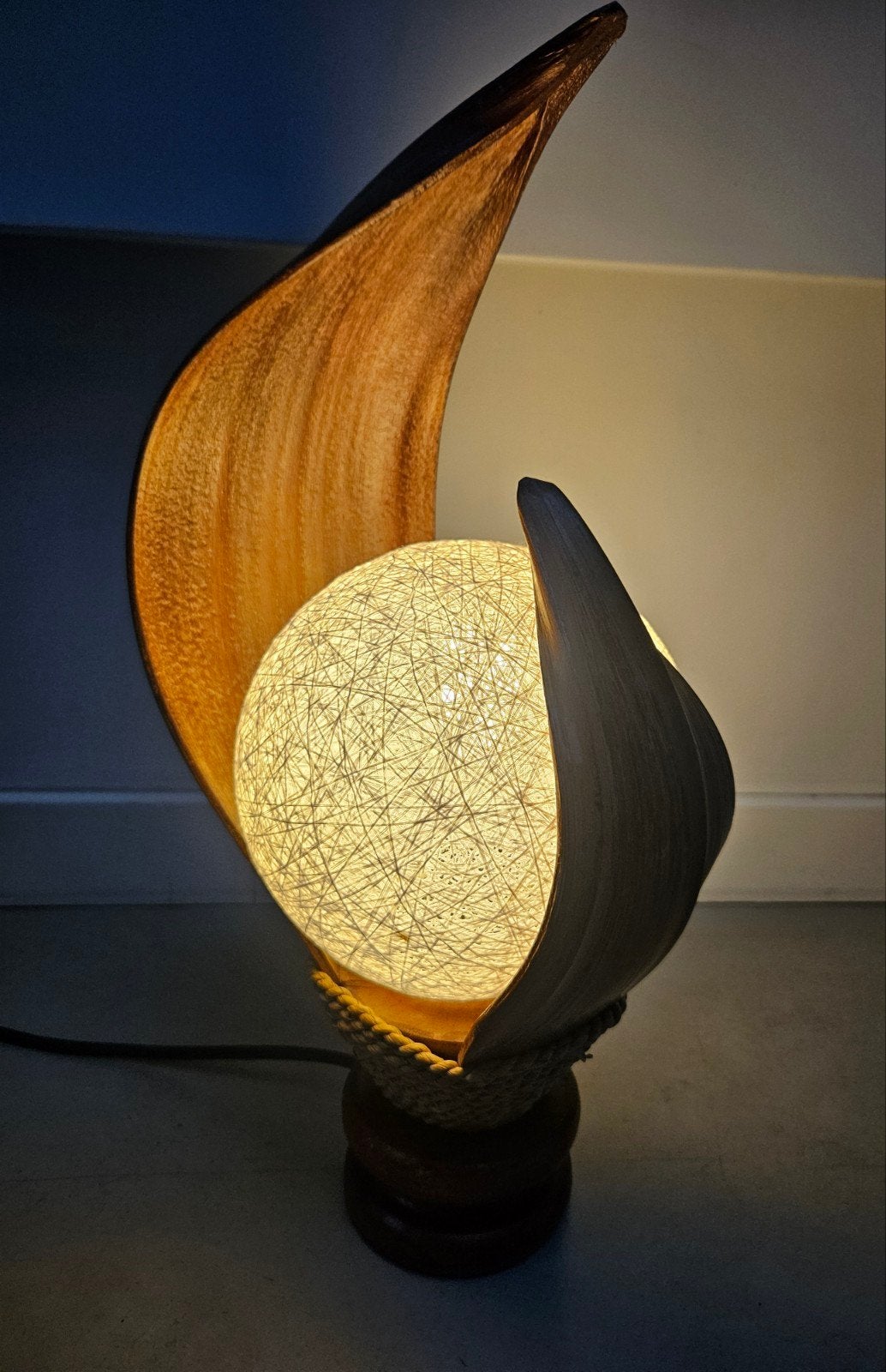 Handgemaakte Bali Kokosblad Sfeerlamp, Ophalen of Verzenden, Sfeerlamp