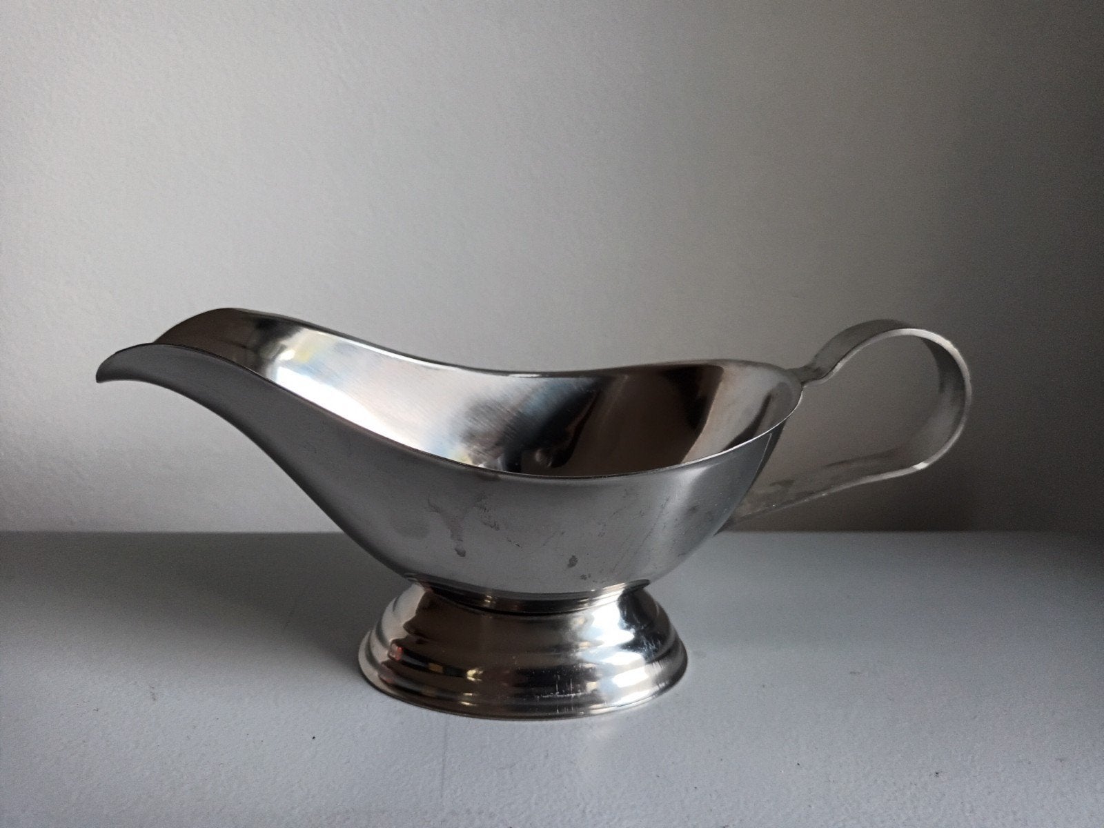 Juskom sauskom ong 21 cm Stainless steel 18/8 jus saus kom, Ophalen of Verzenden, Gebruikt, Metaal, Overige typen