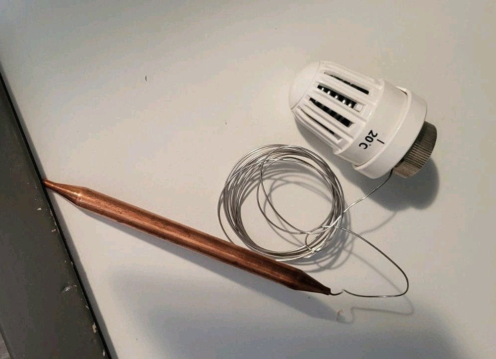 Vloerverwarming thermostaat knop met voeler, Ophalen of Verzenden