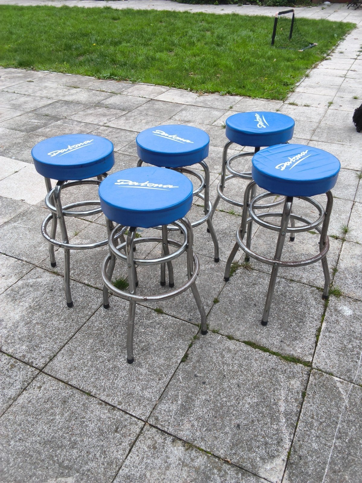 5 Daytona barkrukken draaibaar, Ophalen, Met voetsteun, 90 cm of meer, Metaal