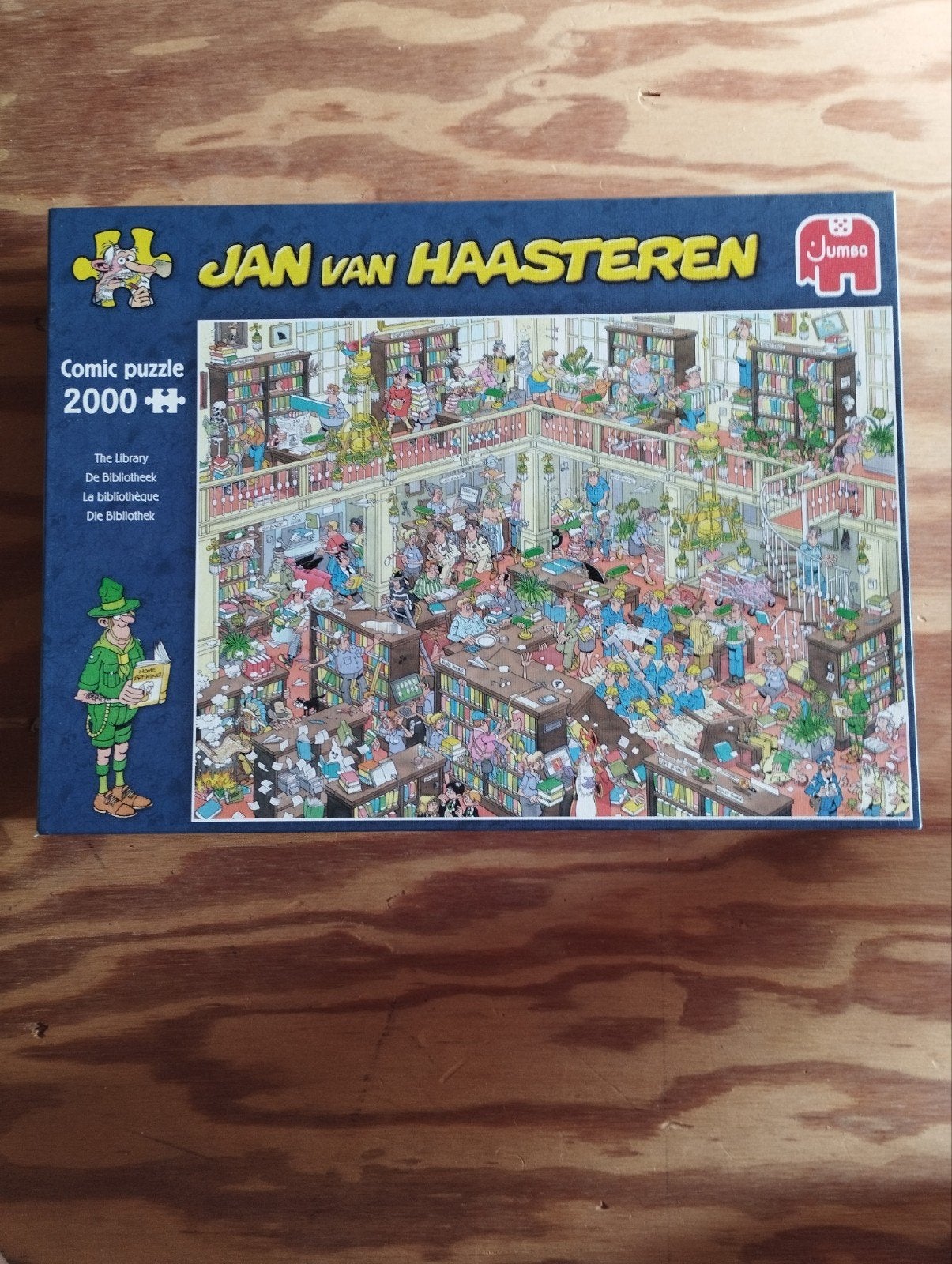 Jan van Haasteren De Bibliotheek 2000 stukjes legpuzzel, Hobby en Vrije tijd, Denksport en Puzzels, Ophalen, Meer dan 1500 stukjes