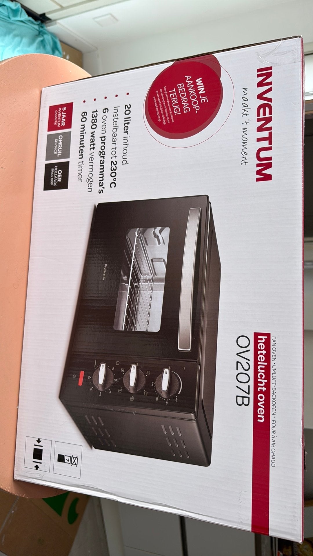 Heteluchtoven nieuw, Ophalen, Zo goed als nieuw, Minder dan 45 cm