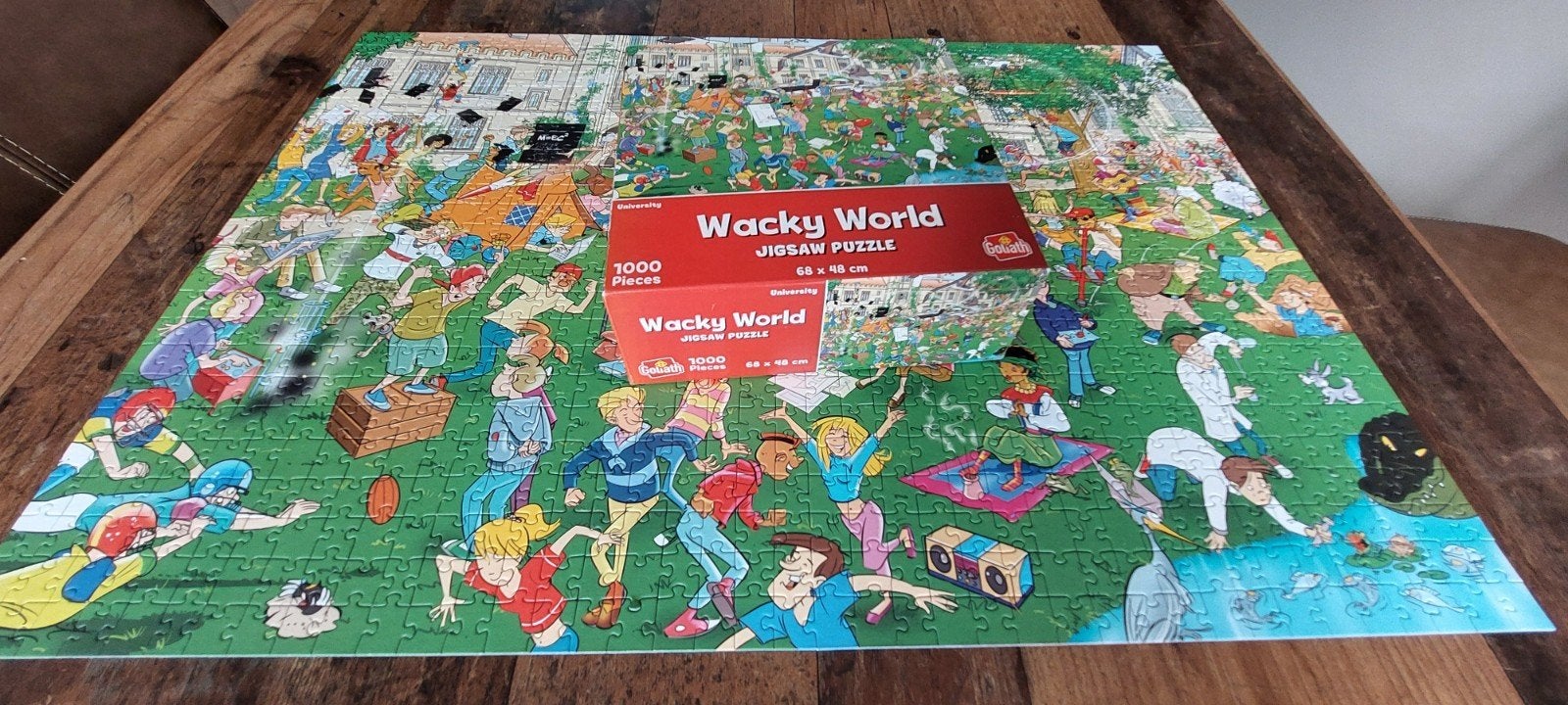 wacky world 1000 stukjes  University 922724, Ophalen of Verzenden, 500 t/m 1500 stukjes, Zo goed als nieuw, Legpuzzel