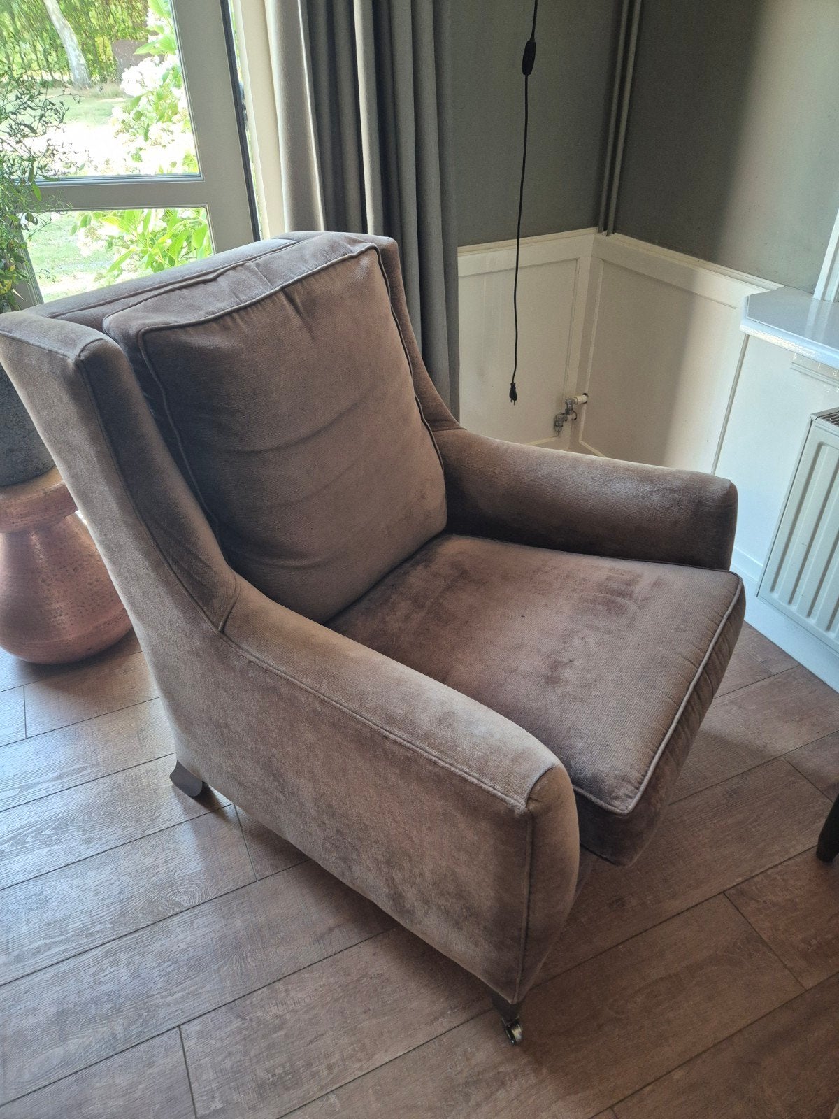 Luxe Duoresta fauteuil - Handgemaakt in Engeland, Ophalen, Klassiek, Engels, Comfortabel, 75 tot 100 cm, Zo goed als nieuw