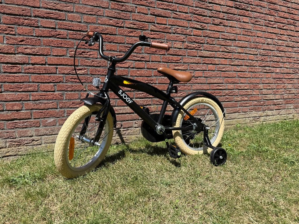 SJOEF Cruise Jongensfiets 16 Inch Mat Zwart, Fietsen en Brommers, Fietsen | Jongens, Ophalen, Nieuw, Handrem, Sjoef