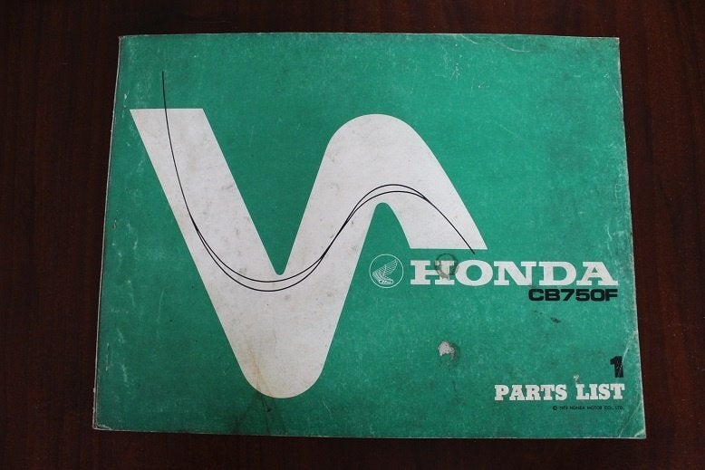 Honda CB750 F 1975 SOHC motorcycle parts list CB 750 Four, Ophalen of Verzenden, Honda