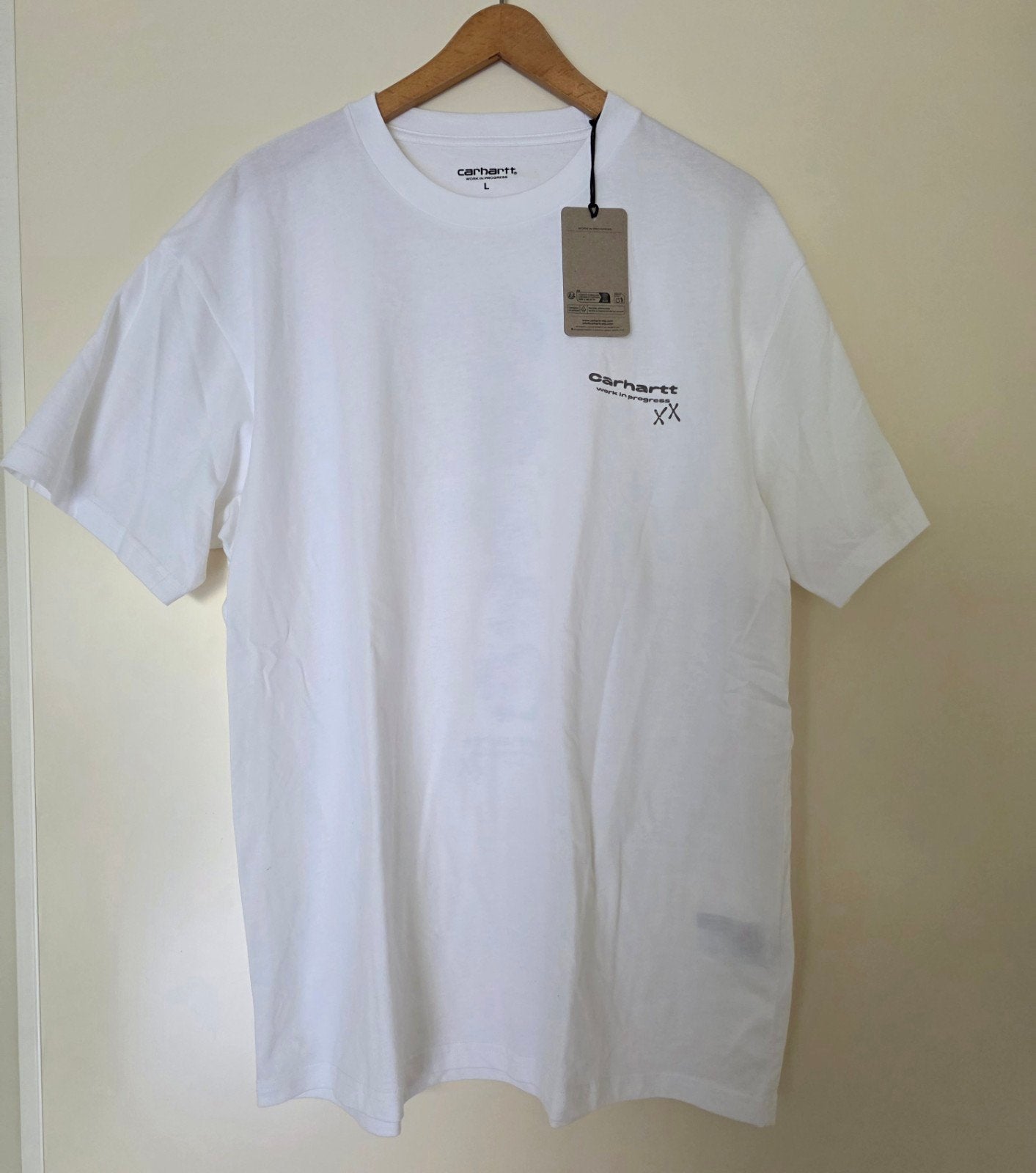 Origineel Carhartt T-shirt - Maat L - Nieuw met kaartjes, Kleding | Heren, T-shirts, Maat 52/54 (L), Wit, Carhartt, Nieuw