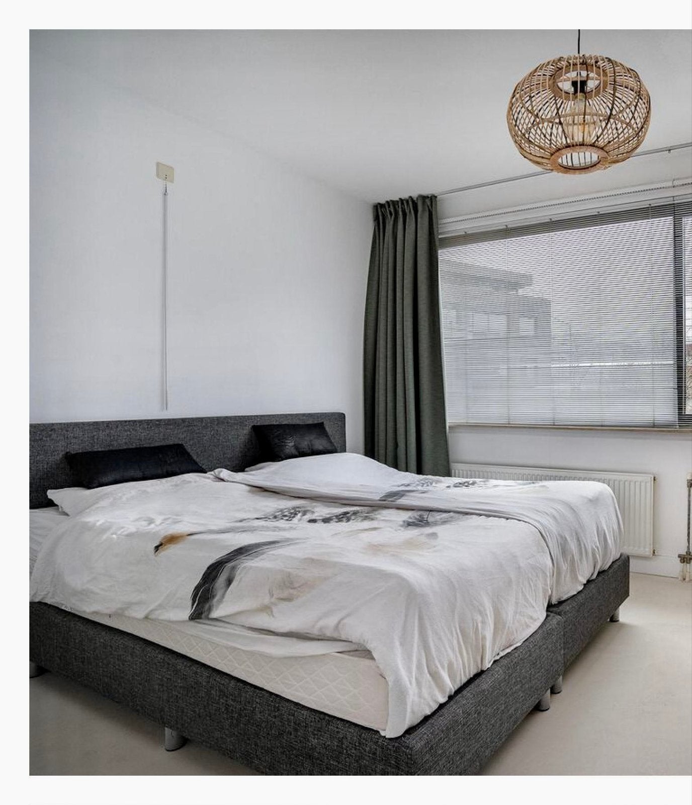 Boxspring antraciet met 4 losse matrassen 160x200 cm, Ophalen, Gebruikt, Tweepersoons, Matras