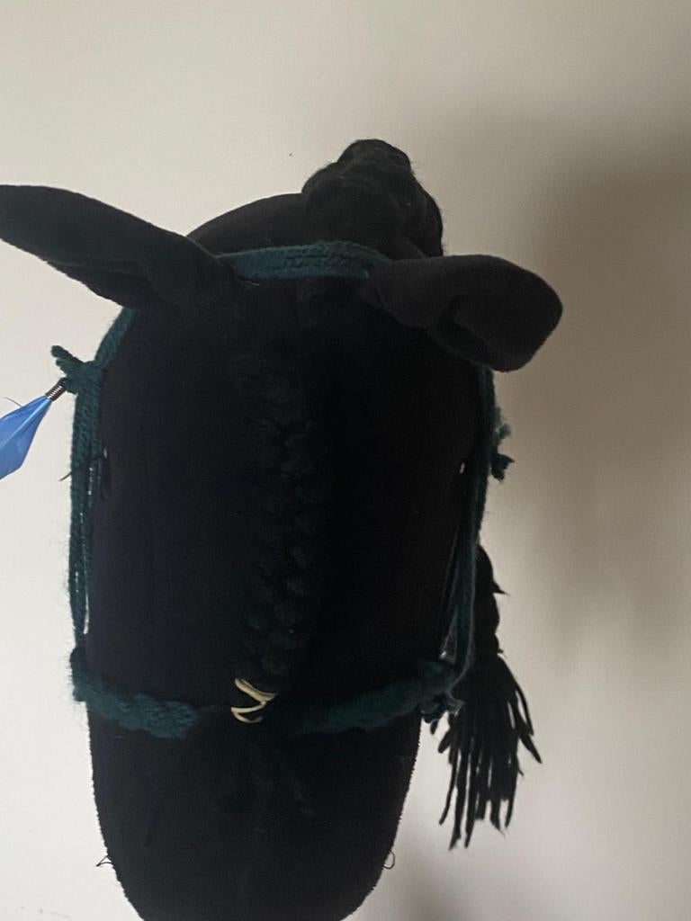 Groen halster voor hobby horse - Handgemaakt, Ophalen of Verzenden