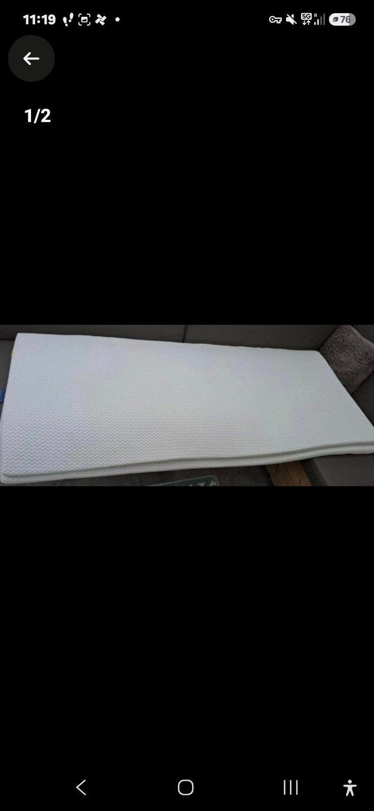 zgan traagschuim topper 80x200, Ophalen, Zo goed als nieuw, Eenpersoons
