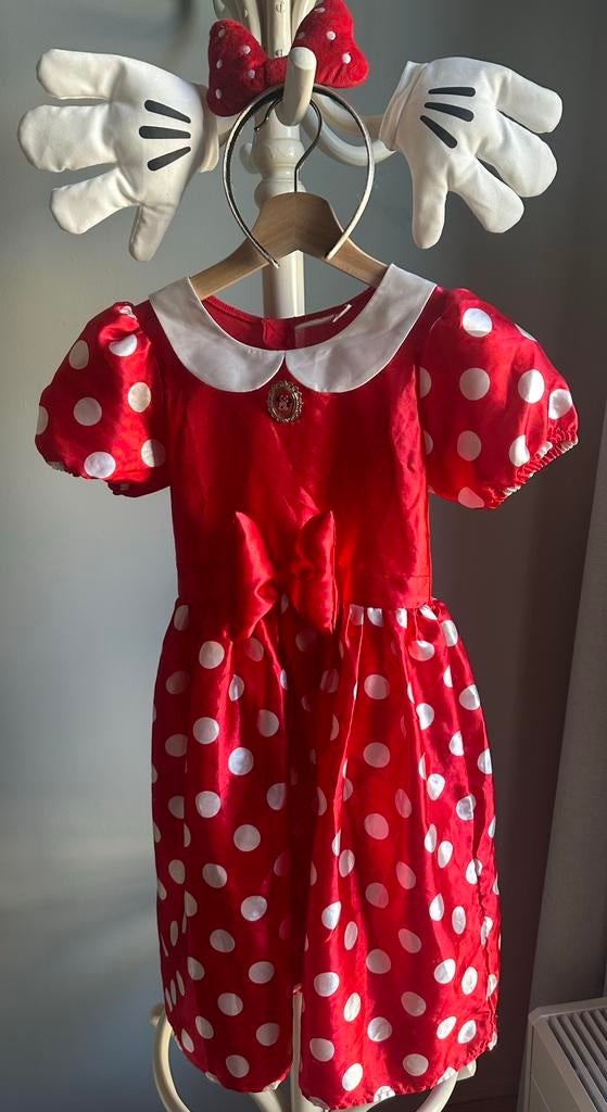 DISNEY Minnie Mouse jurk & accessoires - maat 6-8jaar - ZGAN, Ophalen of Verzenden, Zo goed als nieuw, 134 t/m 140, Meisje