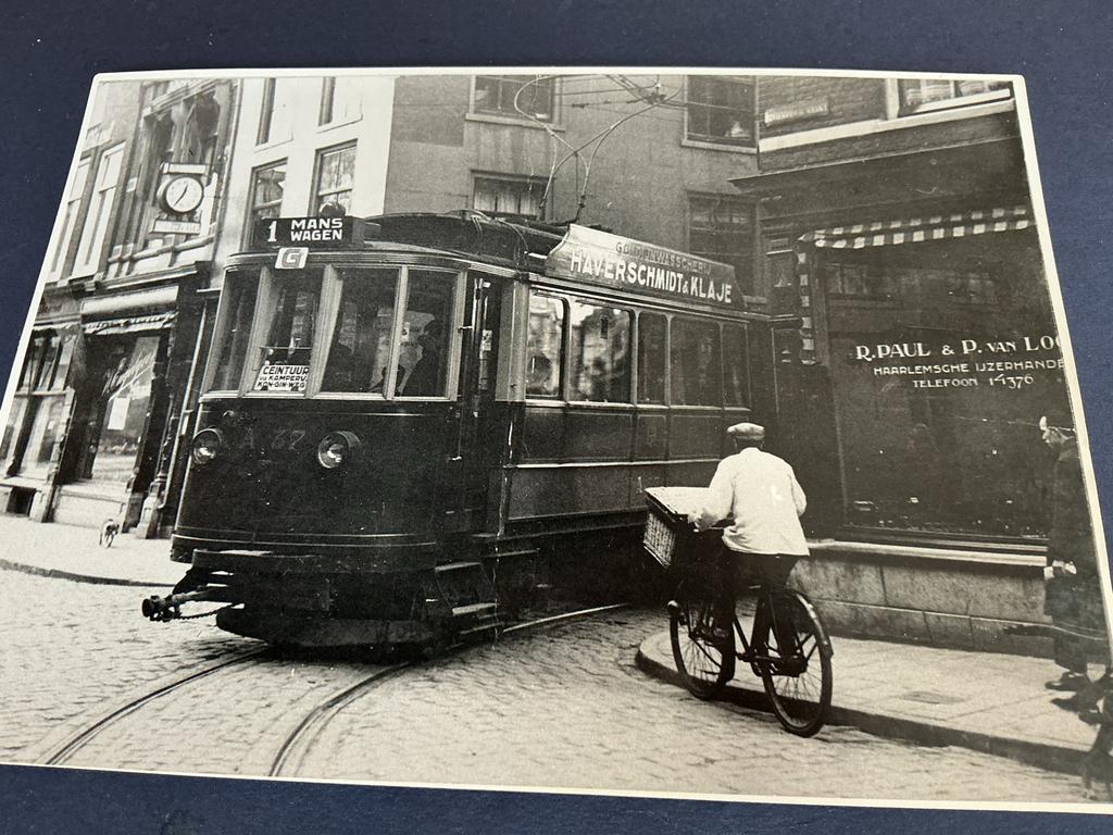 Historische foto tram Ceintuurlijn Jansstraat/Haarlem, Verzenden, Gebruikt, Tram, Kaart of Prent