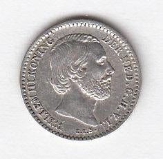 Willem III - 10 cent 1853 schaars dubbeltje - Sch.642, Koning Willem III, Verzenden, Zilver, 10 cent