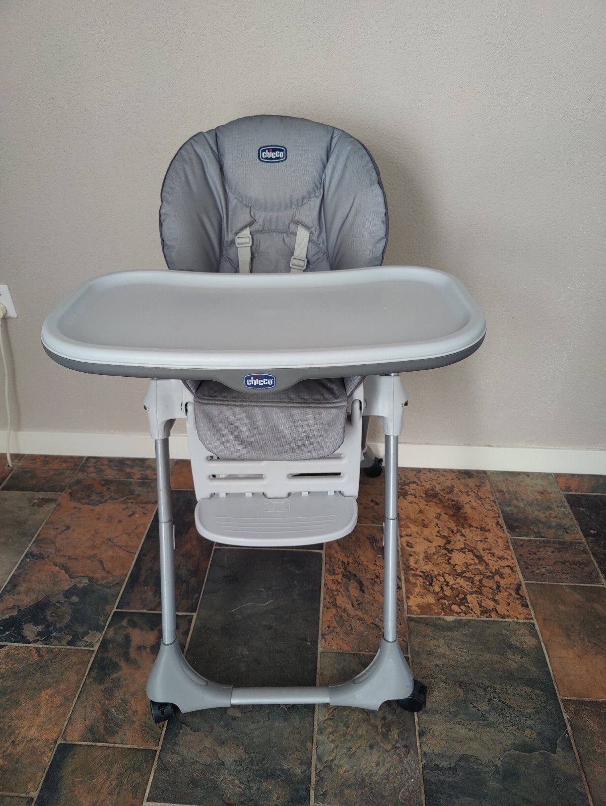 Chicco Polly Easy Highchair - Grijs - Zo goed als nieuw, Ophalen, Zo goed als nieuw, Overige typen, Gordel(s)